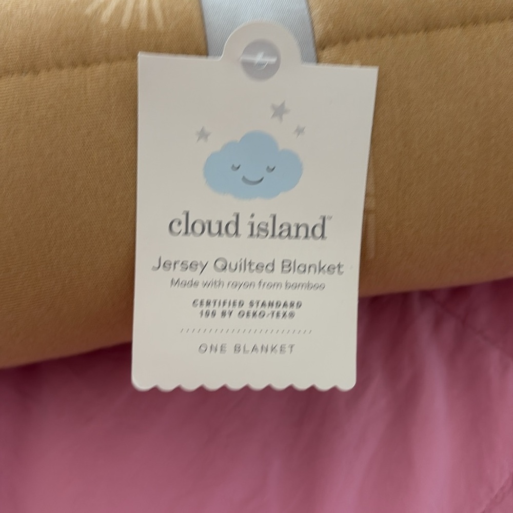 Cloud Island Jersey Quilted Blanket Baby Suns Yellow Mustard Bamboo One‎ 30x40 - Picture 8 of 9